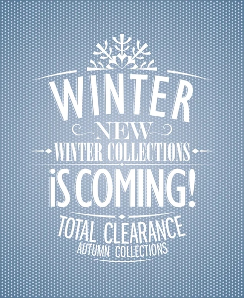 Vintern kommer, ny samlingar design. — Stock vektor