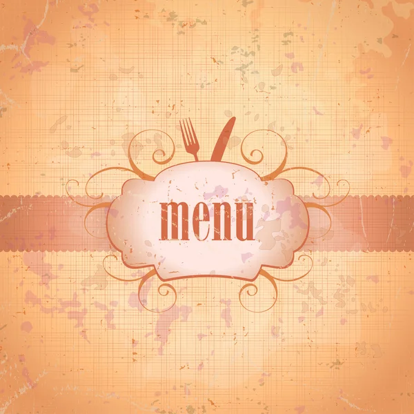 복고풍 레스토랑 메뉴 카드 디자인. — 스톡 벡터