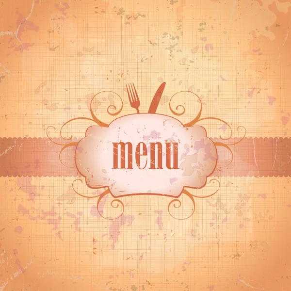 Design de cartão de menu restaurante retro . — Vetor de Stock