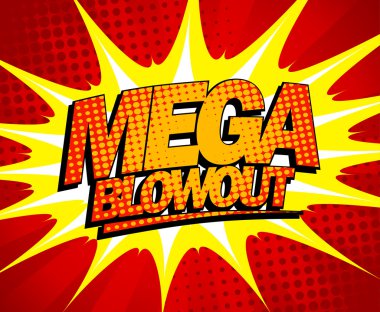 Mega blowout tasarım popüler sanat tarzı.