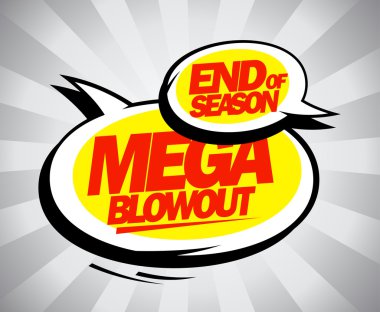 sezon mega blowout balonlar pop-art stil sonu.