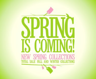 Spring is coming design.
