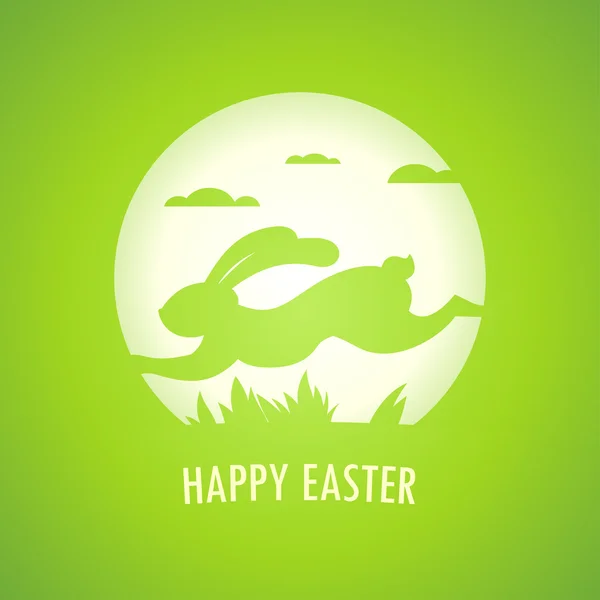 Velikonoční přání s králíčkem. — Stockový vektor