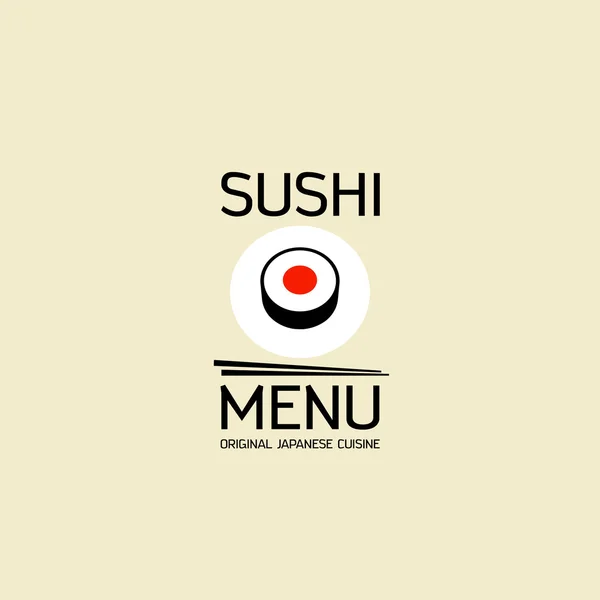 Design-Vorlage für Sushi-Menüs. — Stockvektor