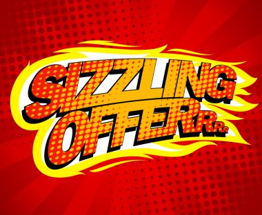 Sizzling offer sale design. clipart