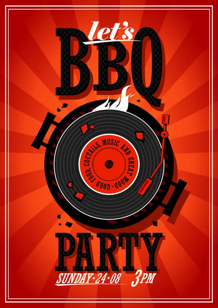 BBQ party designu. — Stockový vektor