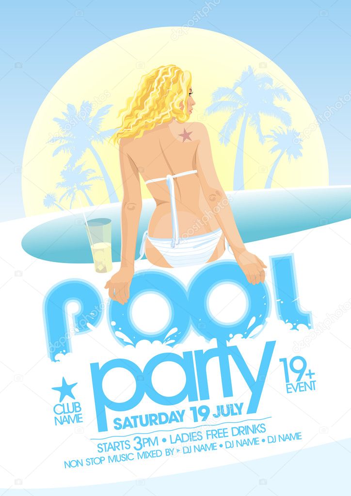 Pool party design.