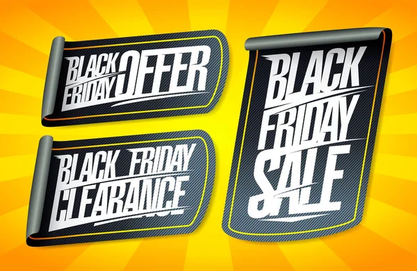 Black Friday Sale Black Friday Clearance Und Black Friday Offer — Stockvektor