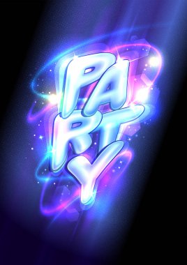 Parti posteri, el ilanı veya web pankartı vektör şablonu