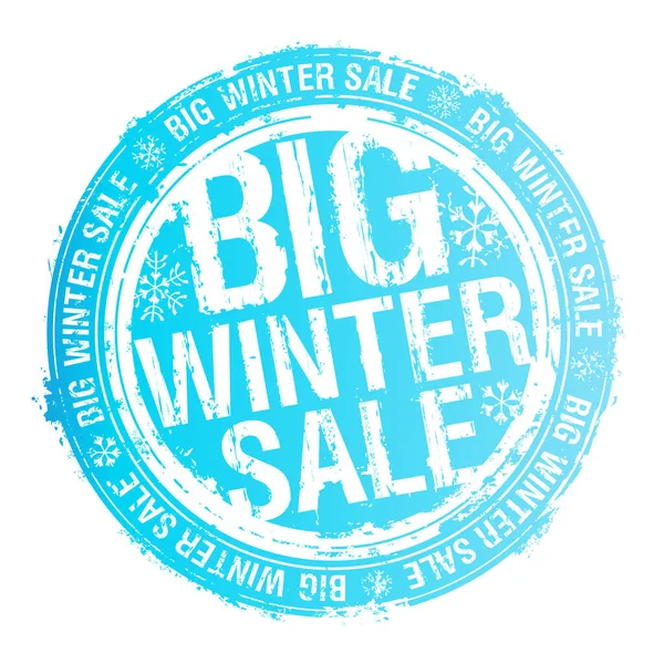 Big Winter Sale Rubber Stamp Imprint Vector Illustration — Stock Vector