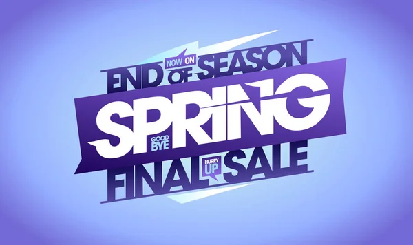 End Season Spring Final Sale Vector Poster Template Very Peri — Stock Vector