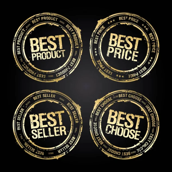 Best Product Best Price Best Seller Best Choose Vector Rubber — Archivo Imágenes Vectoriales