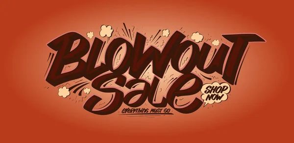 Blowout Sale Vektor Poster Oder Web Banner Design Vorlage Mit — Stockvektor