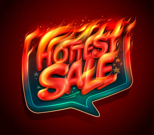 Hottest Sale Vector Web Banner Template Burning Lettering — Stok Vektör