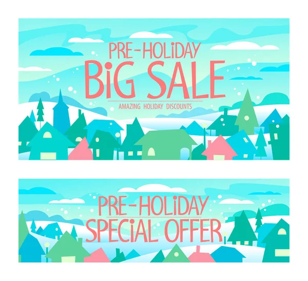 Pre Holiday Big Sale Special Offer Christmas Sale New Year — Wektor stockowy