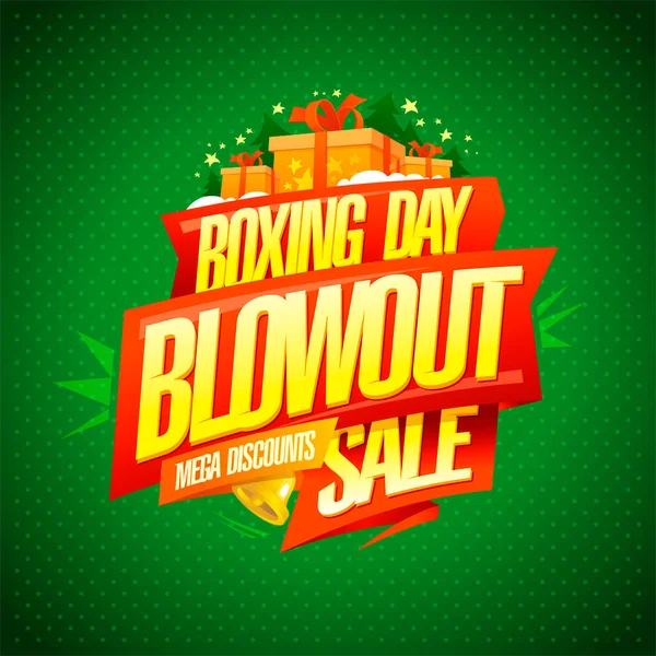 Boxe Dia Blowout Venda Mega Descontos Modelo Panfleto Vetorial Com — Vetor de Stock