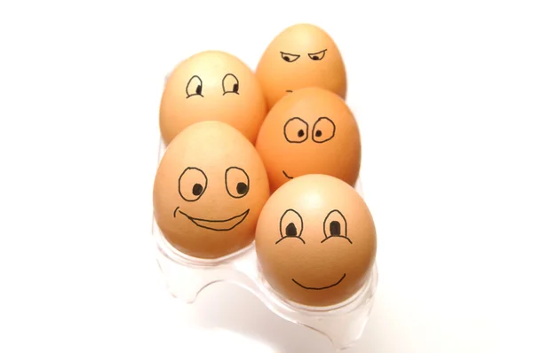 Смешная коллекция яиц — стоковое фото