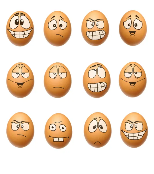 Grappige eieren collectie — Stockfoto