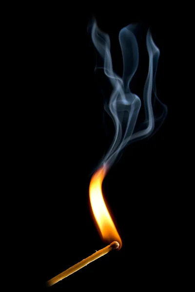 Burning match — Stock Photo, Image