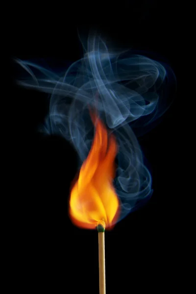 Burning match — Stockfoto