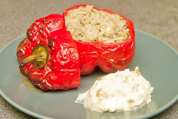 Stuffed pepper for a dinner — Stock Photo, Image