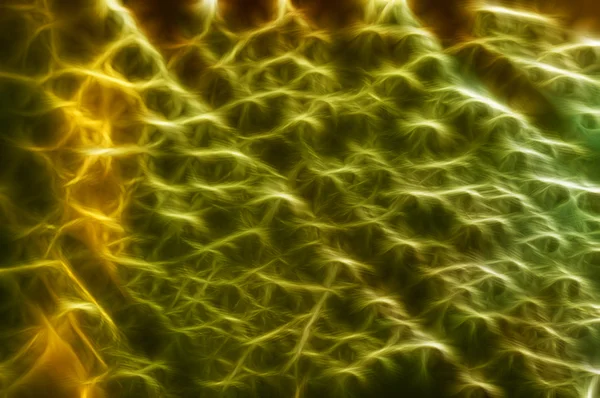 Arte abstracto geométrico texturizado brillante verde y amarillo — Foto de Stock