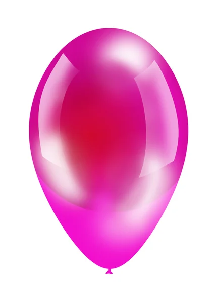 Фиолетовый большой блестящий шарик, изолированный на белом — стоковое фото