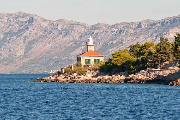 View on lighthouse on makarska riviera, Croatia. — Stock Photo, Image