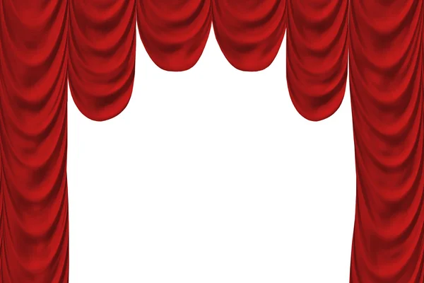 Theater scene with red curtain. — Stock Photo, Image