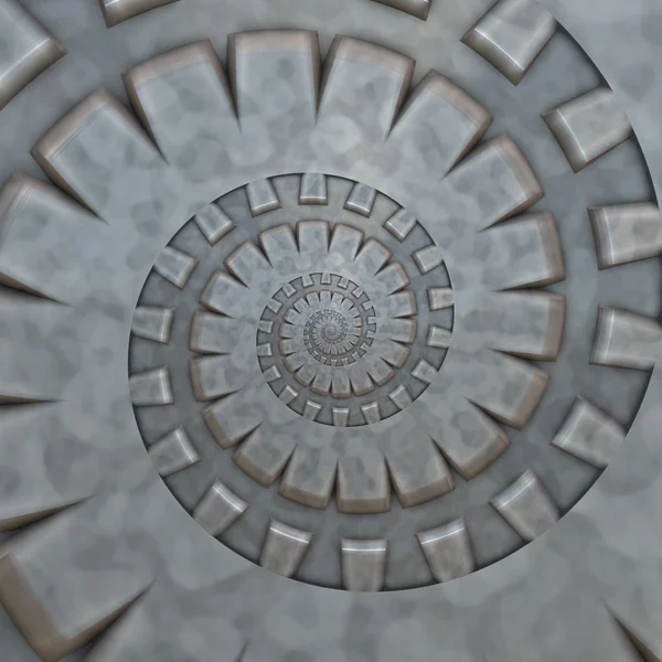 karmaşık metalik mavi soyut spiral, cog fractal.