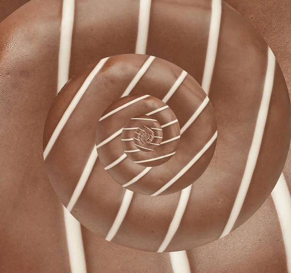 Donut infinito espiral fondo abstracto. Fibonacci . — Foto de Stock