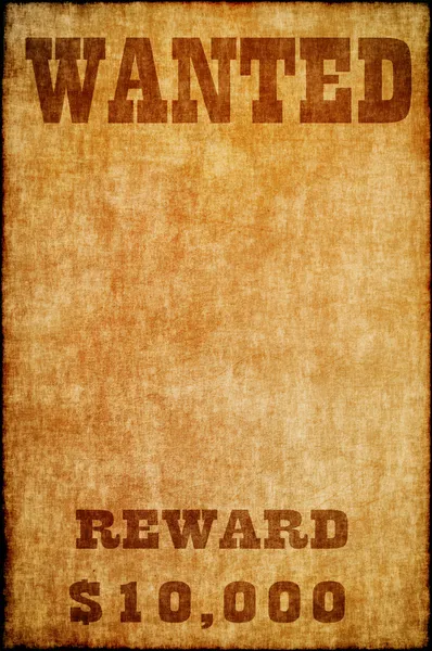 Wanted poster on old paper. — Stock Photo, Image