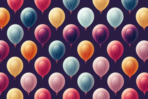 Ballons Colorés Fond Scintillant Infographie Rendu — Photo