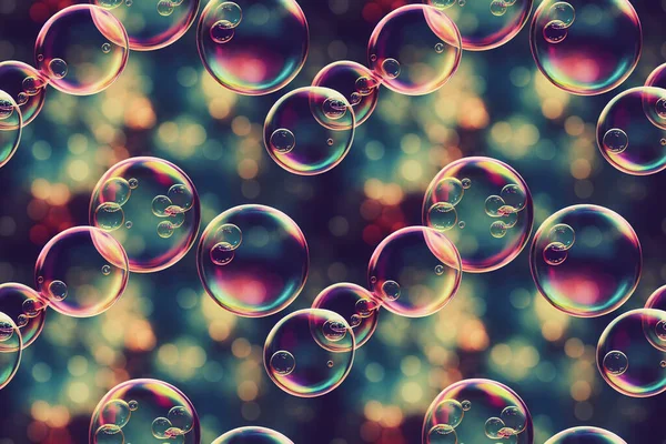 Het Herhalen Van Behang Met Zeepbellen Thema — Stockfoto