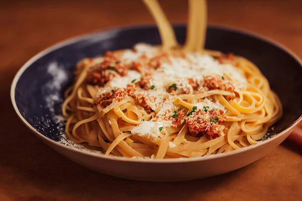 Prepared Delicious Pasta Dish Italian Cuisine — Stock Photo, Image