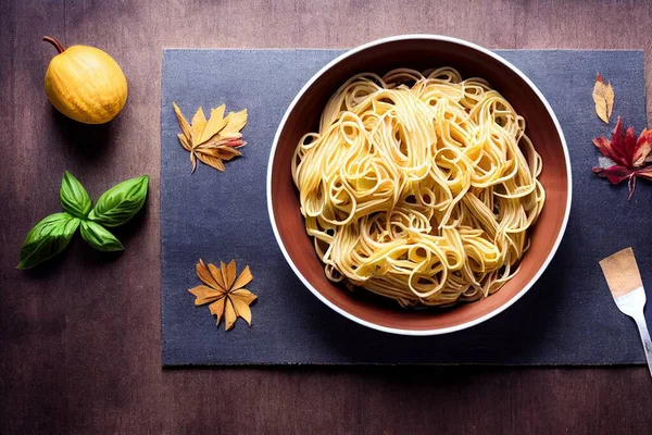 Tillagad Delikat Pasta Rätt Italienskt Kök — Stockfoto