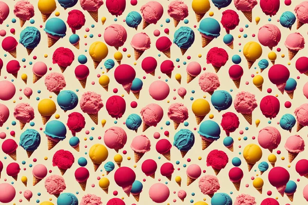 Recurring Ice Cream Wallpaper Tile Background — Stock Photo, Image