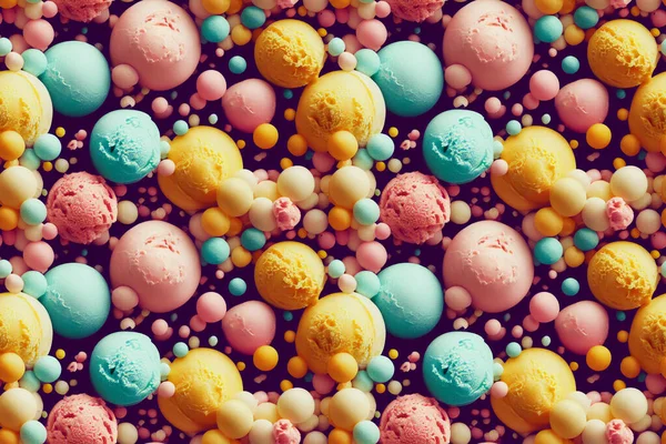 Recurring Ice Cream Wallpaper Tile Background — Stock Photo, Image