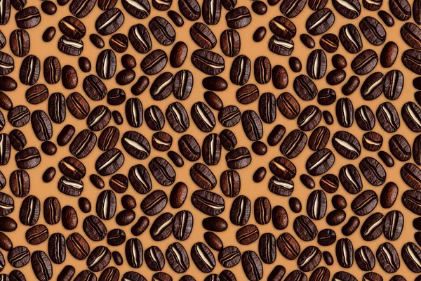 描かれたコーヒー豆の壁紙 — ストック写真