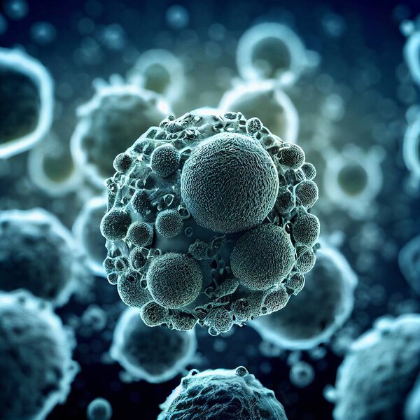 wallpaper with virus cells. Microscopic rendering. Tile background. 3d rendering