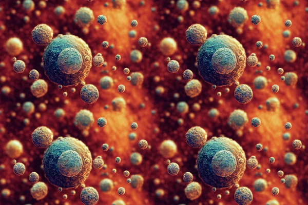 Recurring Virus Wallpaper Microscopic Rendering Tile Background Rendering — Stock Photo, Image