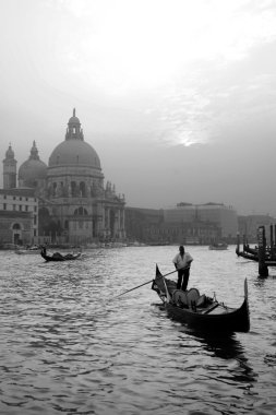 gondolcu grand canal, venice, İtalya yelken