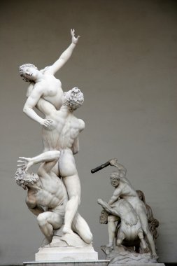 The Rapture of the Sabina statue (Rape of the Sabine Woman), Florence, Italy clipart