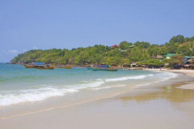 güzel beyaz kum & bağımsızlık beach, Kamboçya, temiz su