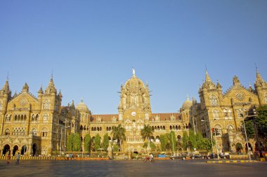The Chhatrapati Shivaji Terminus which was formally know as Victoria Terminus, Mumbai, India. clipart