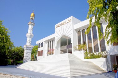 The Islamic Center which houses the mosque Masjid-al-Sultan, Male, Maldives. clipart