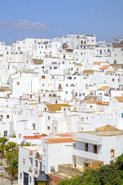 Pueblo blanco nebo bílá vesnice vejer de la frontera, Andalusie, Španělsko. — Stock fotografie