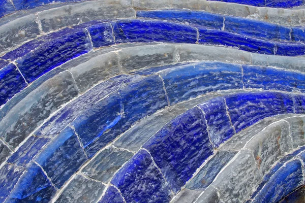 Blue & grey curved tiles. — Stock Photo, Image