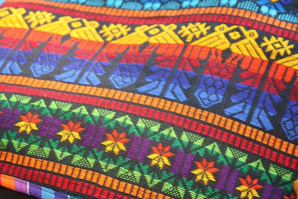 South American hand made colourful fabric, Peru. — Stock Photo, Image