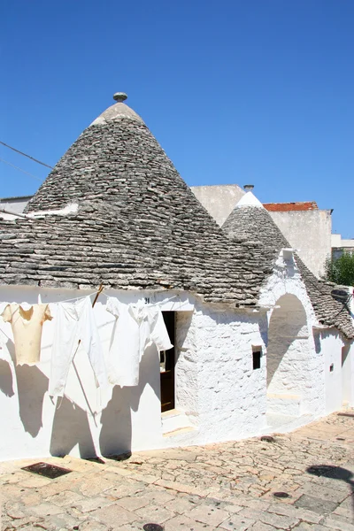 Maisons Truli dans le centre d'Alberobello, Pouilles, Italie . — Photo